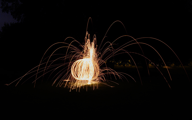 Wire Wool Spinning - Orb Shearing